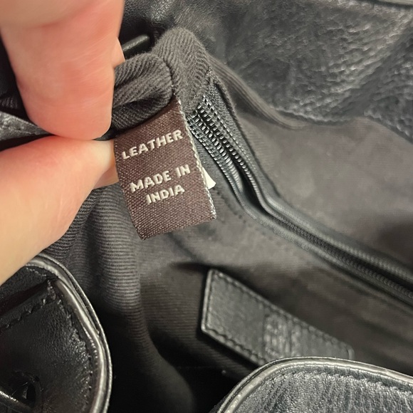 Frye Olivia Black Leather Backpack - Picture 11 of 12